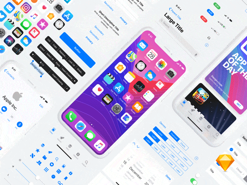 800x600 Ios 11 Ui Kit For Iphone X Sketch Freebie - Xsketch