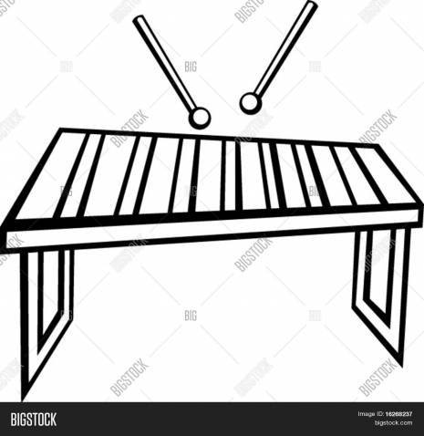 465x478 Easy Drawing Of Xylophone New Marimba Illustrations Amp Vectors Free - Xylophone Sketch