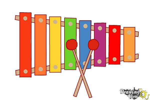 600x400 How To Draw A Xylophone - Xylophone Sketch
