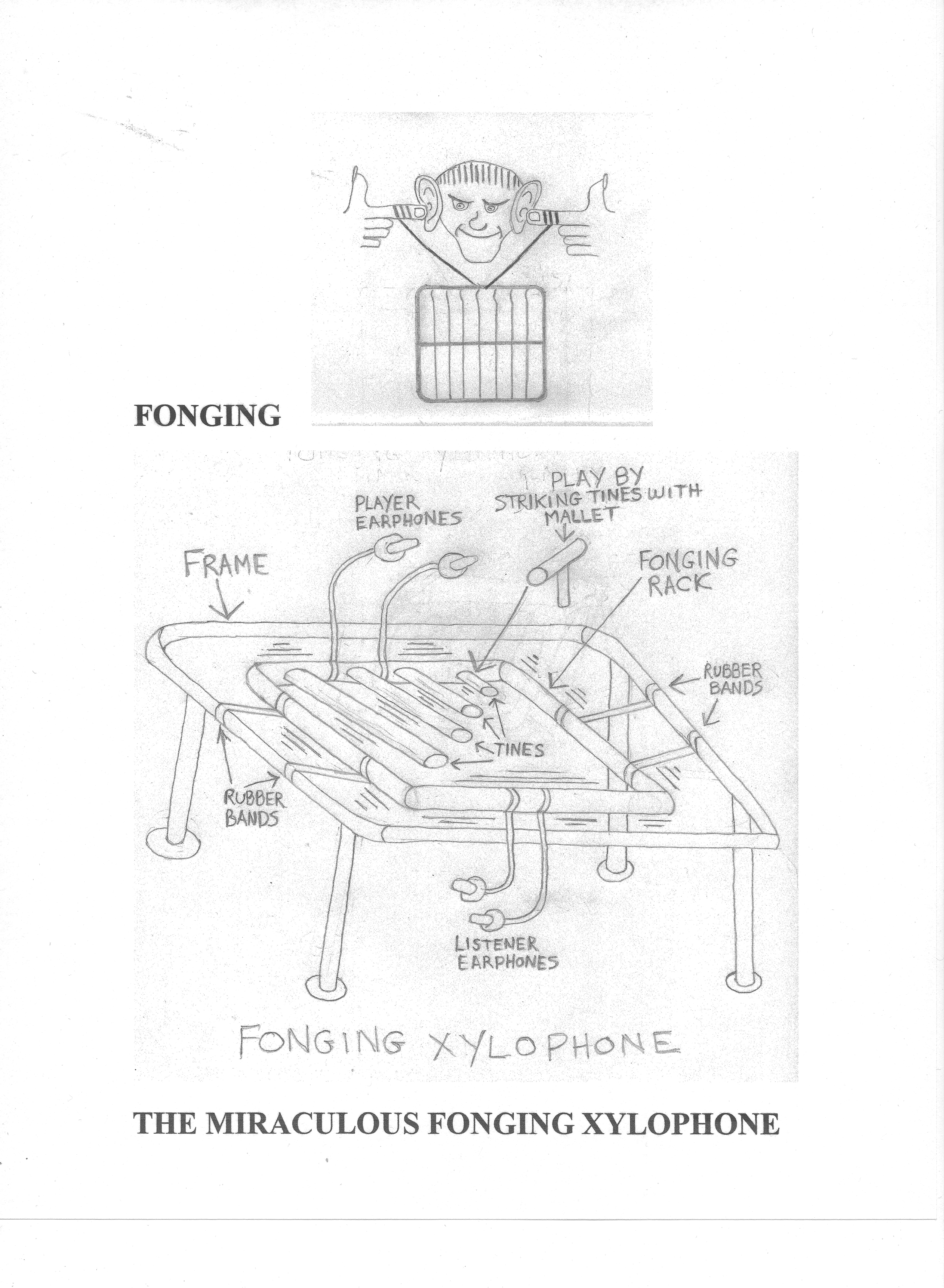 5100x6960 The Miraculous Fonging Xylophone! Ted Silar - Xylophone Sketch