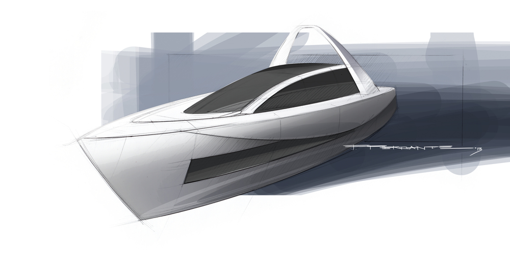 1000x528 Light One Concept Yacht Fabioferrante - Yacht Sketch