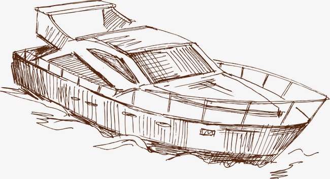 650x353 Line Yacht, Line Vector, Yacht, Sketch Png And Vector For Free - Yacht Sketch