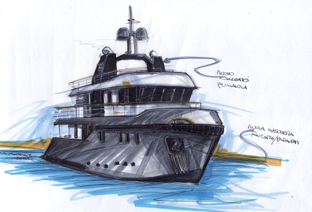 1024x697 Ocean King 88 Yacht Sketch Yacht Charter Amp Superyacht News - Yacht Sketch