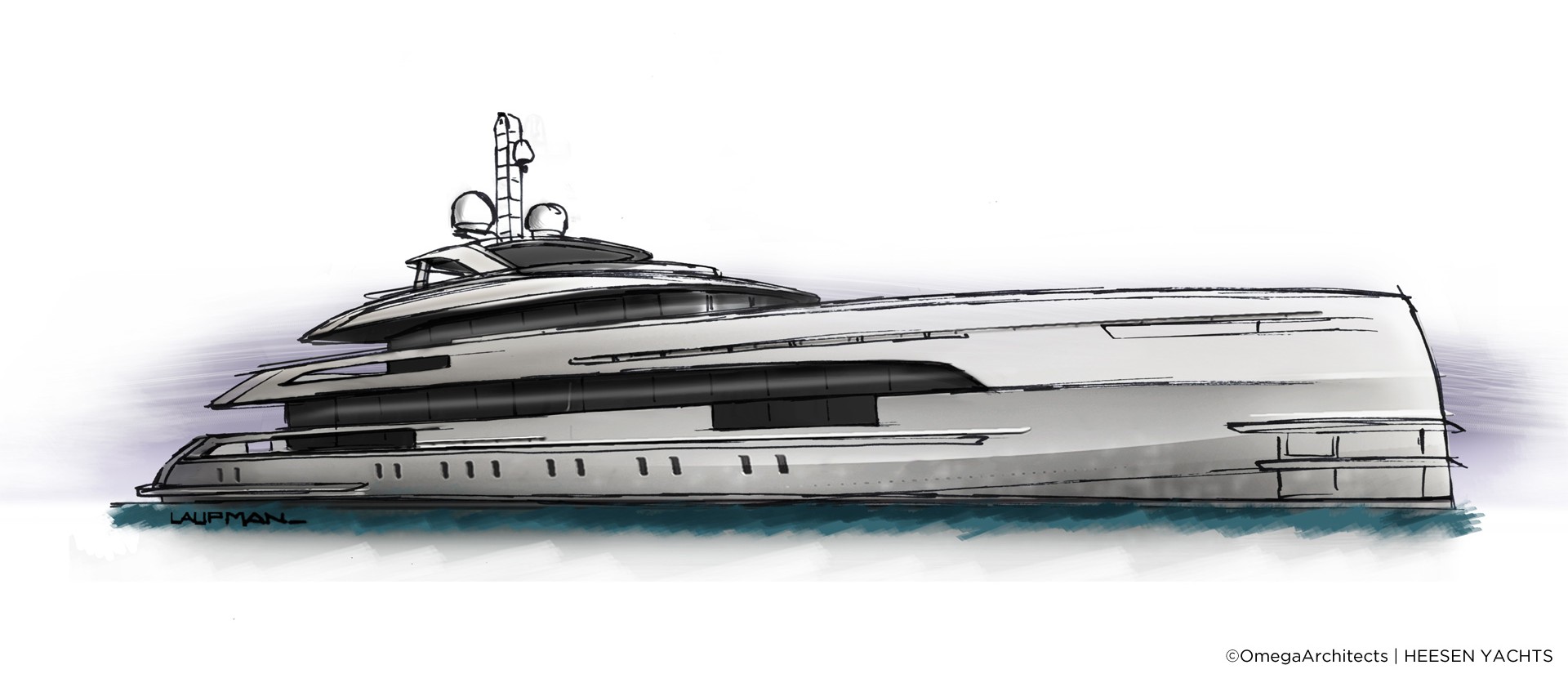 yacht design sketch