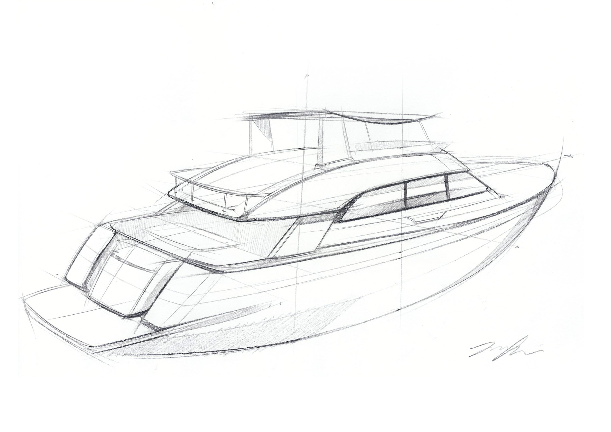 2339x1654 Yacht Drawing, Pencil, Sketch, Colorful, Realistic Art Images - Yacht Sketch