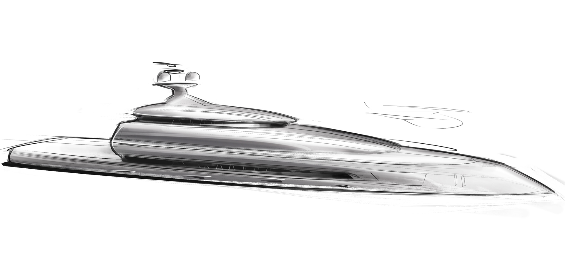 1920x902 Yacht Design Sketches 2016 On Behance - Yacht Sketch