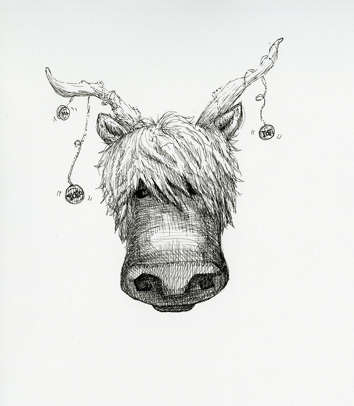 1200x1375 Y Is For Yak On Student Show - Yak Sketch