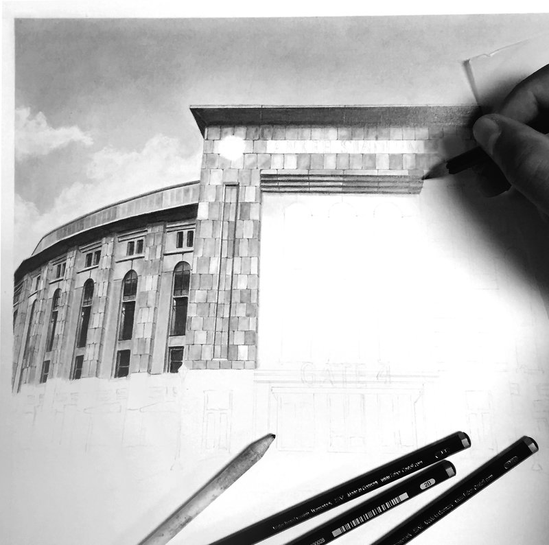 800x794 Yankee Stadium Wip 2 By Gregdinapoli - Yankee Stadium Sketch