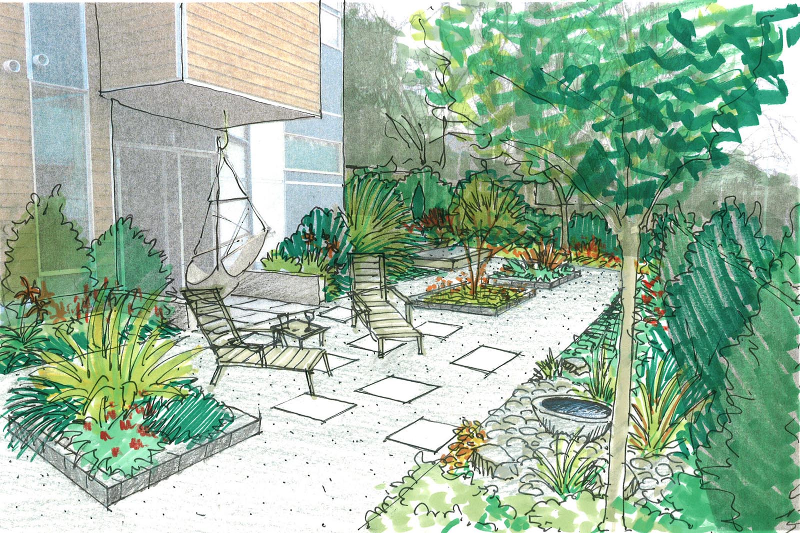 1600x1067 Sketch Of The Week South Seattle Garden - Yard Sketch
