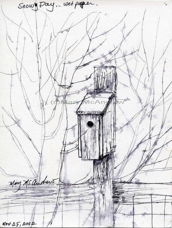 576x760 Small Sketches From My Yard Mary Mcandrew - Yard Sketch