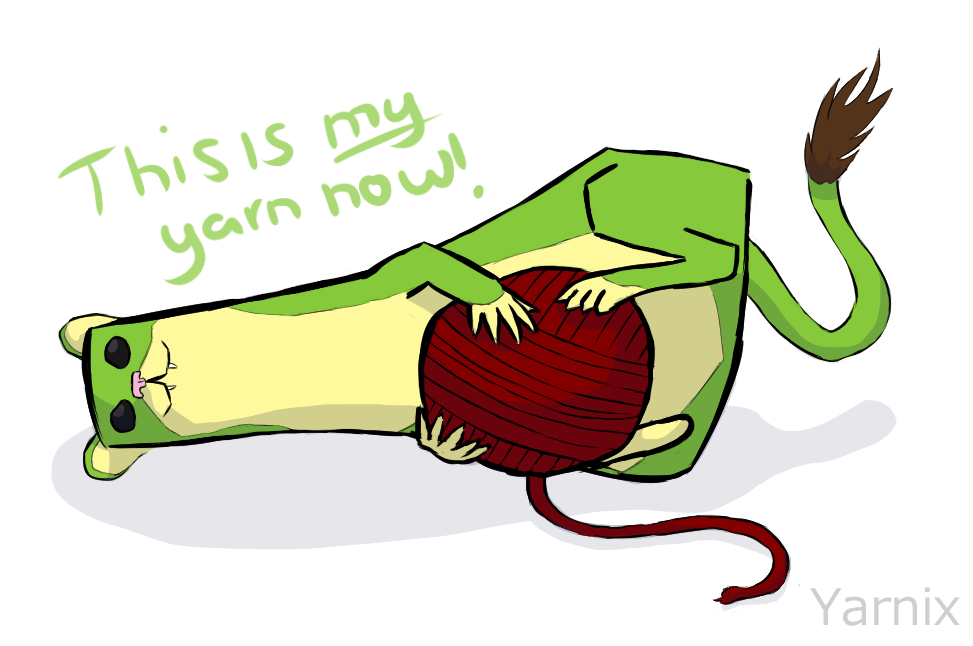 973x646 Squeegee Yarn Sketch Weasyl - Yarn Sketch