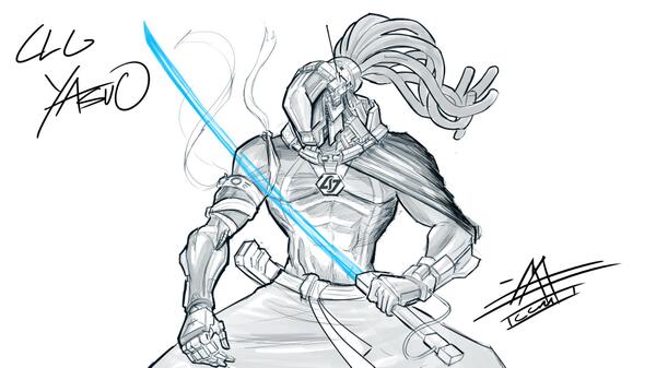 600x337 Mattcom On Twitter Lost 30% Of The Progress On This @clgaming - Yasuo Sketch