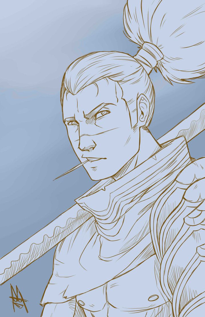 718x1113 Sketch Of Yasuo League Of Legends League Of - Yasuo Sketch