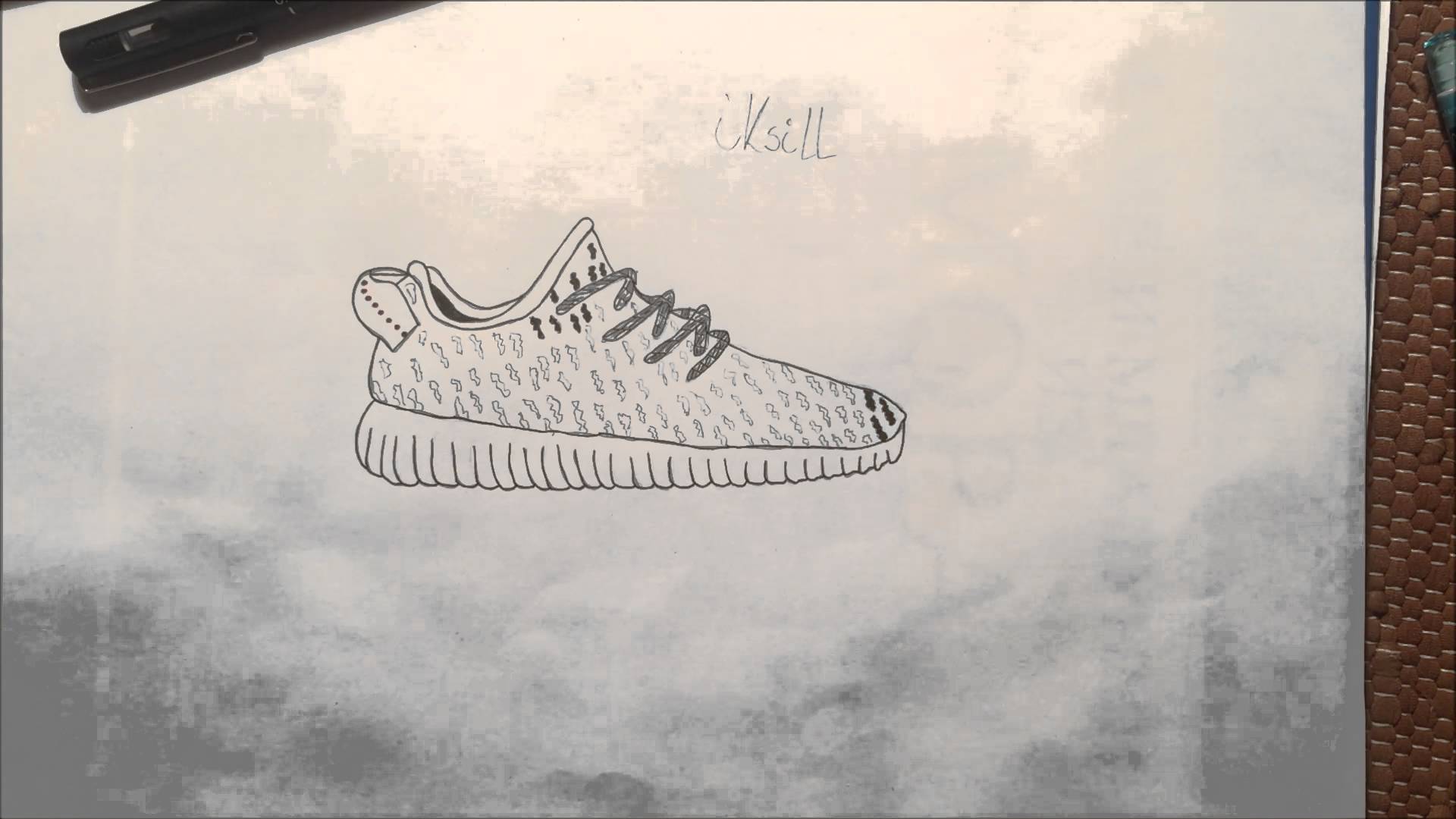 1920x1080 How To Draw Yeezy Boost 350 By Iksill - Yeezy Sketch