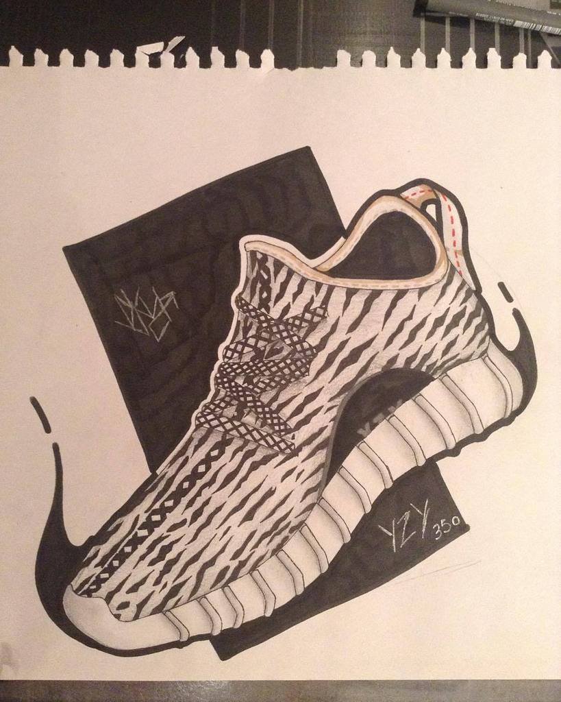 drawing yeezy