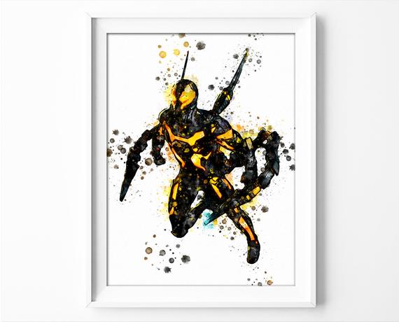 570x460 Yellow Jacket Art Ant Man Printable Ant Man Print Ant Man Etsy - Yellow Jacket Sketch