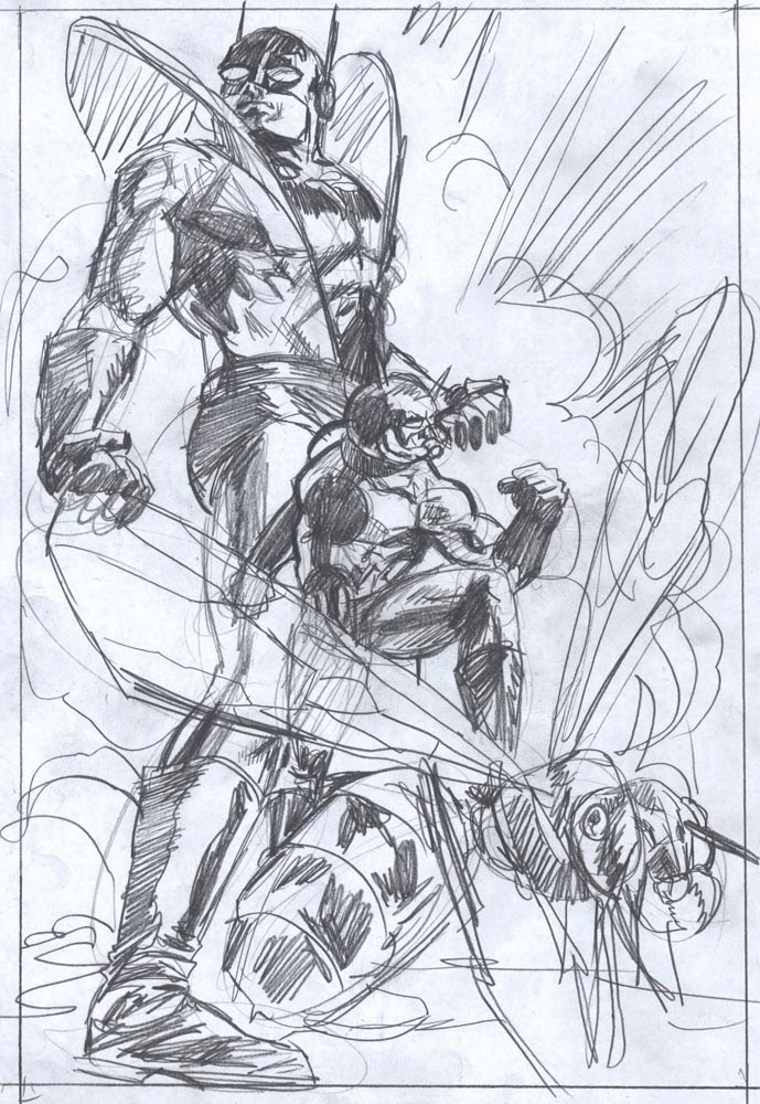 689x1000 Yellow Jacket And Ant Man A Process Look J.k.woodward Gallery - Yellow Jacket Sketch