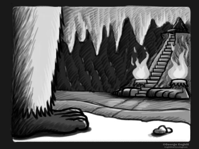 640x480 Cave Coghill Cartooning - Yeti Sketch