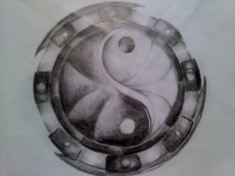 900x675 Yin Yang Sketch By Kimarilz - Yin Yang Sketch