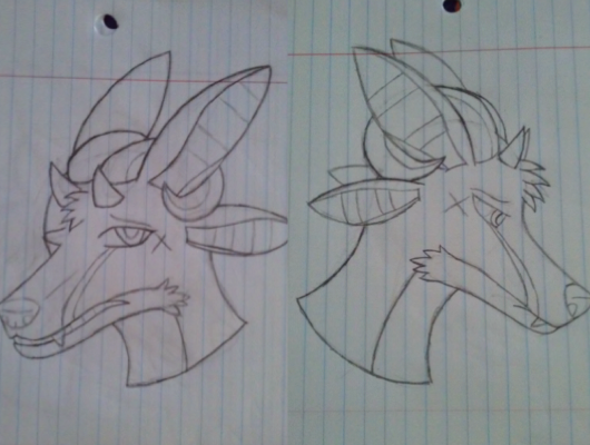 530x400 Yinyang Beginning Sketch (Bijourayne) By Elrokfoxx - Yin Yang Sketch