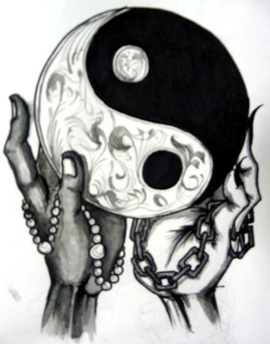 531x677 Ying Yang Tattoo Sketch By Laziiboi - Yin Yang Sketch