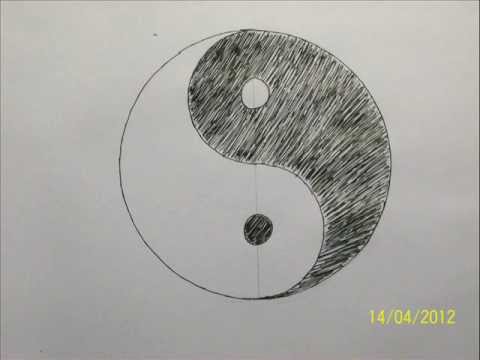 480x360 Drawing Yin Yang In 1 Minute Step By Step - Ying Yang Sketch