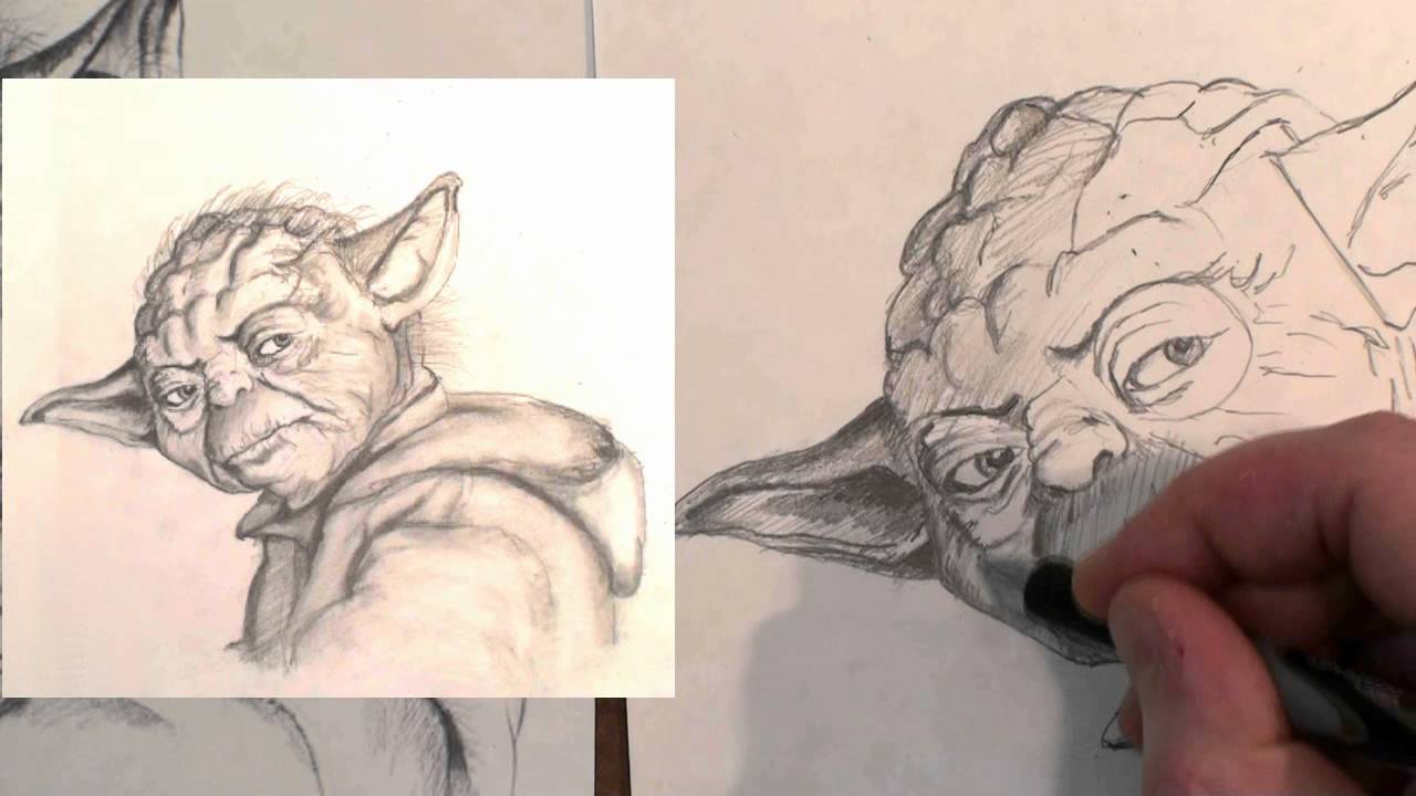 1280x720 How To Draw Yoda Step By Step - Yoda Sketch