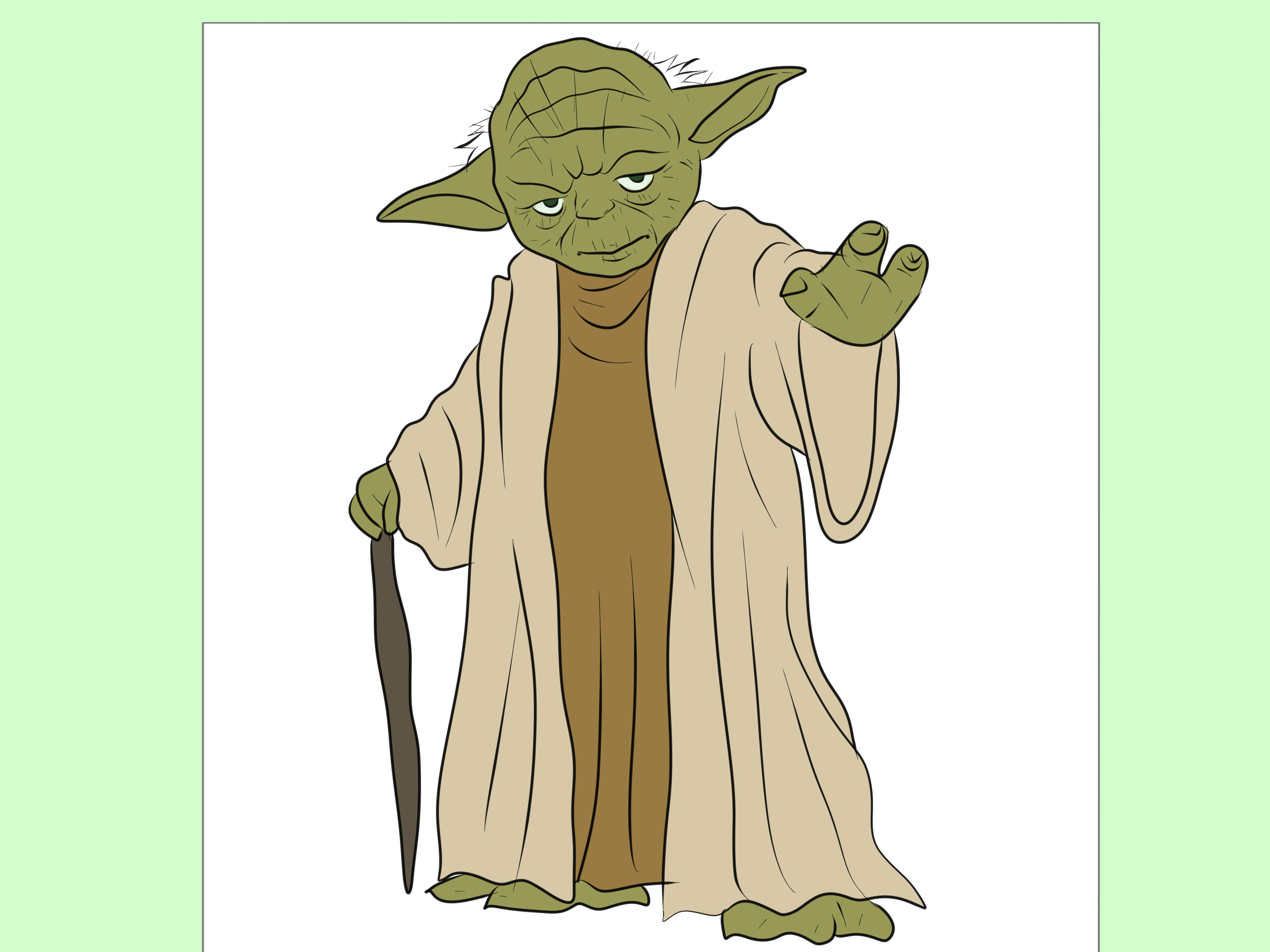 3200x2400 How To Draw Yoda From Star Wars 7 Steps (With Pictures) - Yoda Sketch