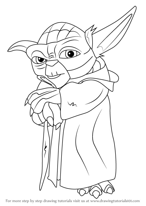 598x844 Learn How To Draw Yoda From Star Wars (Star Wars) Step By Step - Yoda Sketch