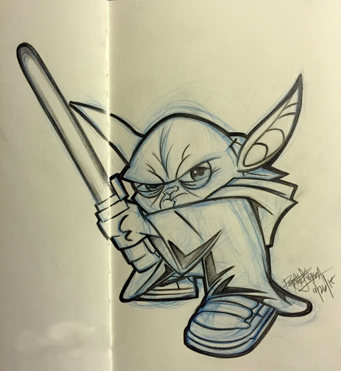 1182x1286 Master Yoda Patrick Sierra Illustrator And Designer - Yoda Sketch