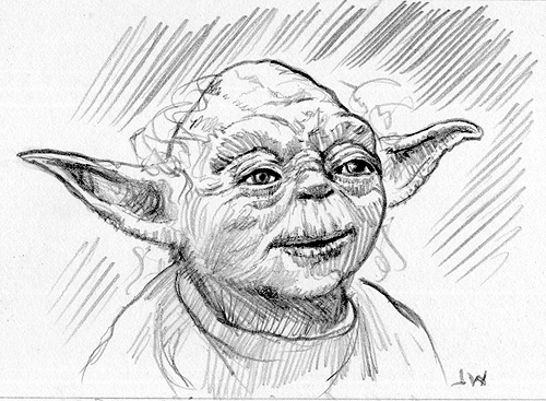 500x367 Yoda Sketch Card By Stungeon - Yoda Sketch