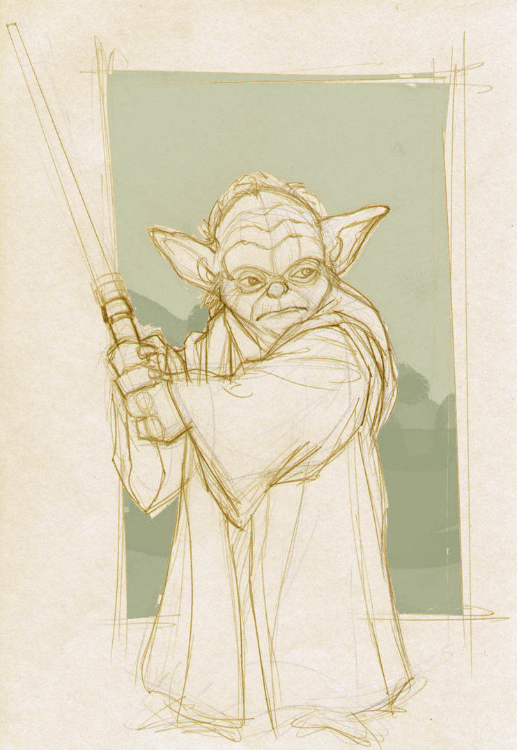742x1077 Yoda Sketch By Denism79 - Yoda Sketch