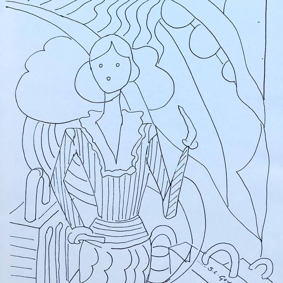 960x960 Strike A Yoga Pose - Yoga Pose Sketch