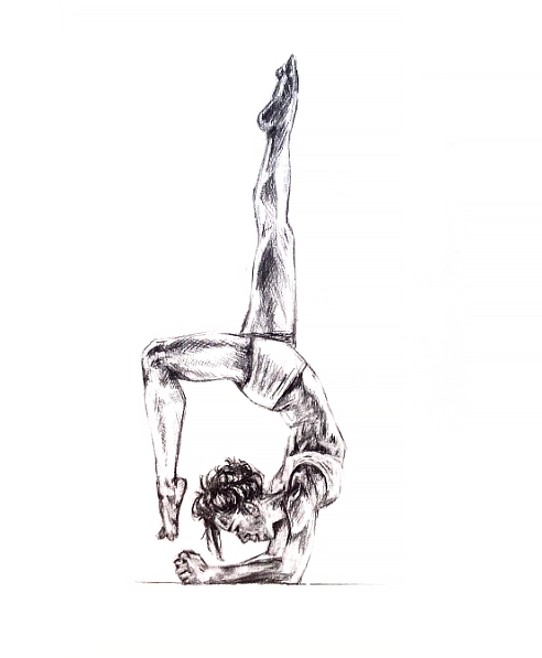492x597 Yoga Pose - Yoga Pose Sketch