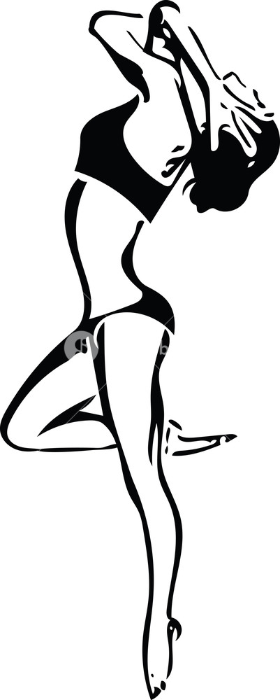 401x1000 Yoga Sketch Woman Illustration Royalty Free Stock Image - Yoga Sketch