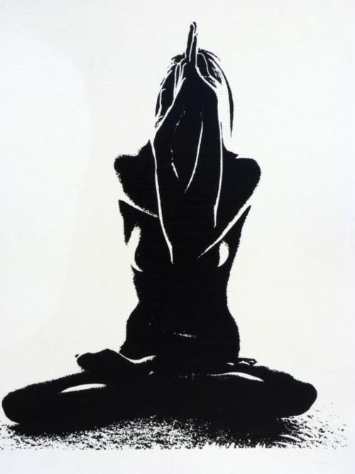 500x667 Gorgeous Black And White Yoga Sketch Via @simplymint Yoga - Yoga Sketch