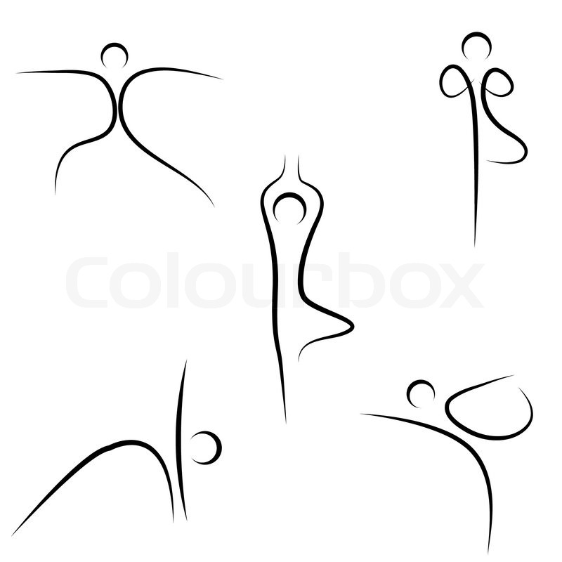 800x800 Illustration Of Yoga Sketch On White Background Stock Vector - Yoga Sketch