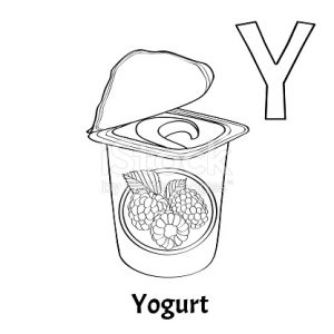 300x300 Modern Design Coloring - Yogurt Sketch