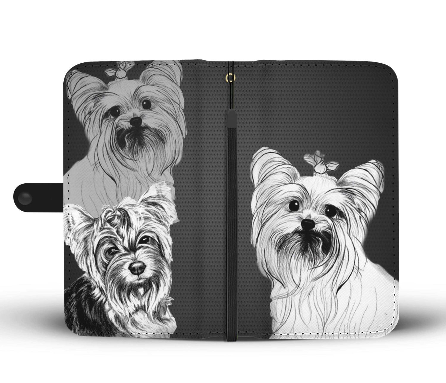 1500x1289 Yorkie Sketch Print Wallet Case Free Shipping - Yorkie Sketch