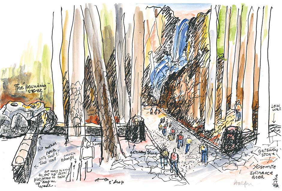 941x637 The Landscape Architecture Of Lawrence Halprin (The Cultural - Yosemite Sketch