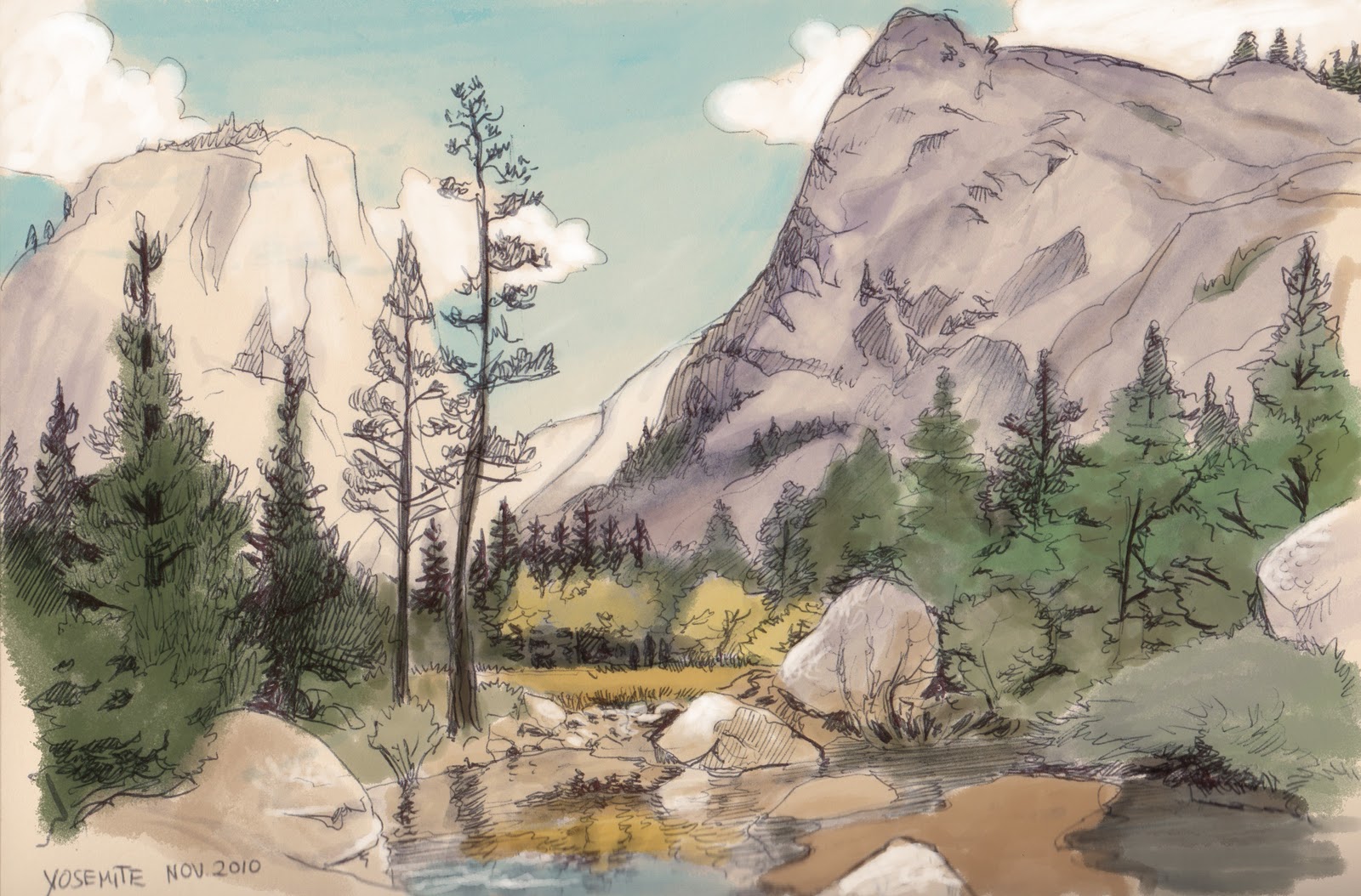1600x1054 Yosemite Sketch - Yosemite Sketch