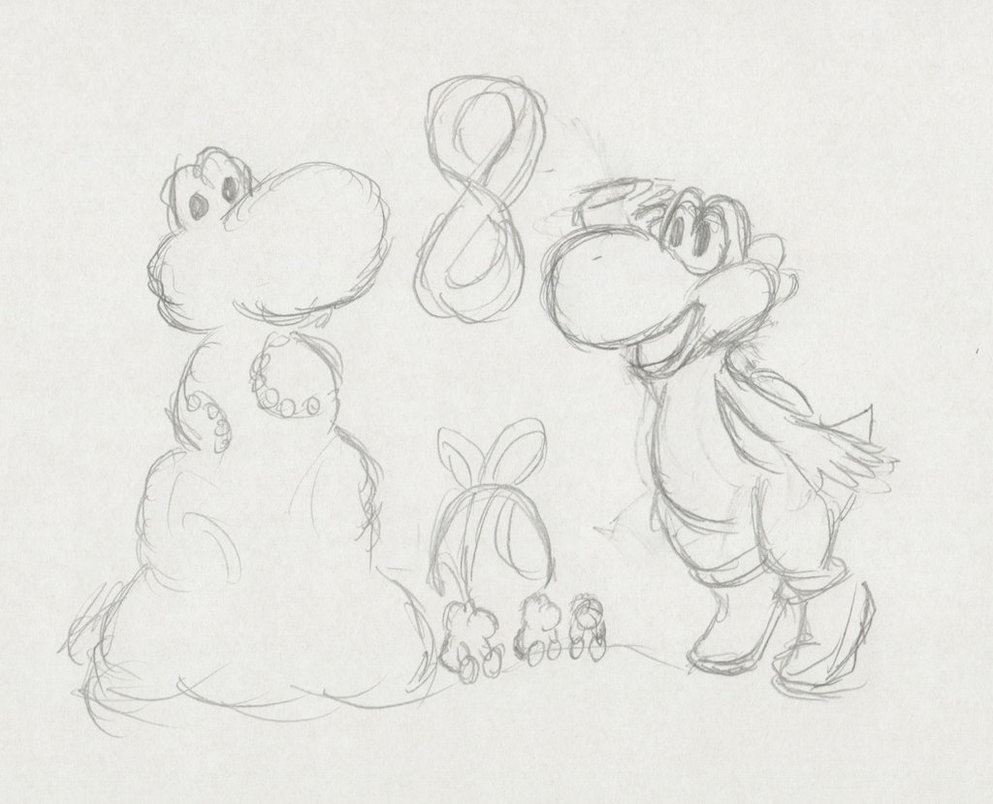 993x804 Smash Advent No.8 Yoshi Sketch By Xero J - Yoshi Sketch