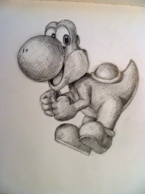 600x800 Yoshi Sketch By Milesofcrochet - Yoshi Sketch
