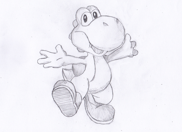 620x450 How To Draw Yoshi - Yoshi Sketch