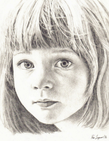 464x600 Sketch Of Young Girl - Young Girl Sketch