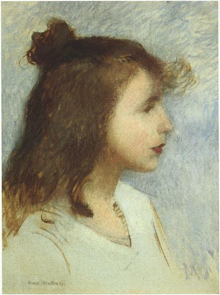 449x600 Sketch Of A Young Girl, 1888 - Young Girl Sketch