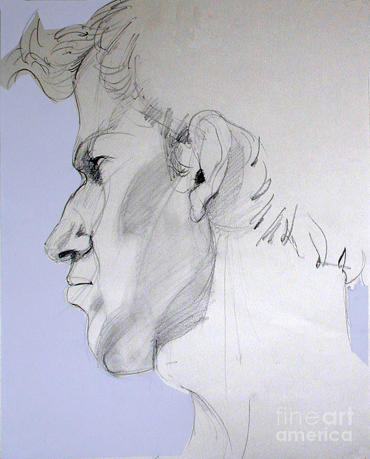725x900 Graphite Portrait Sketch Of A Young Man In Profile Drawing By - Young Man Sketch