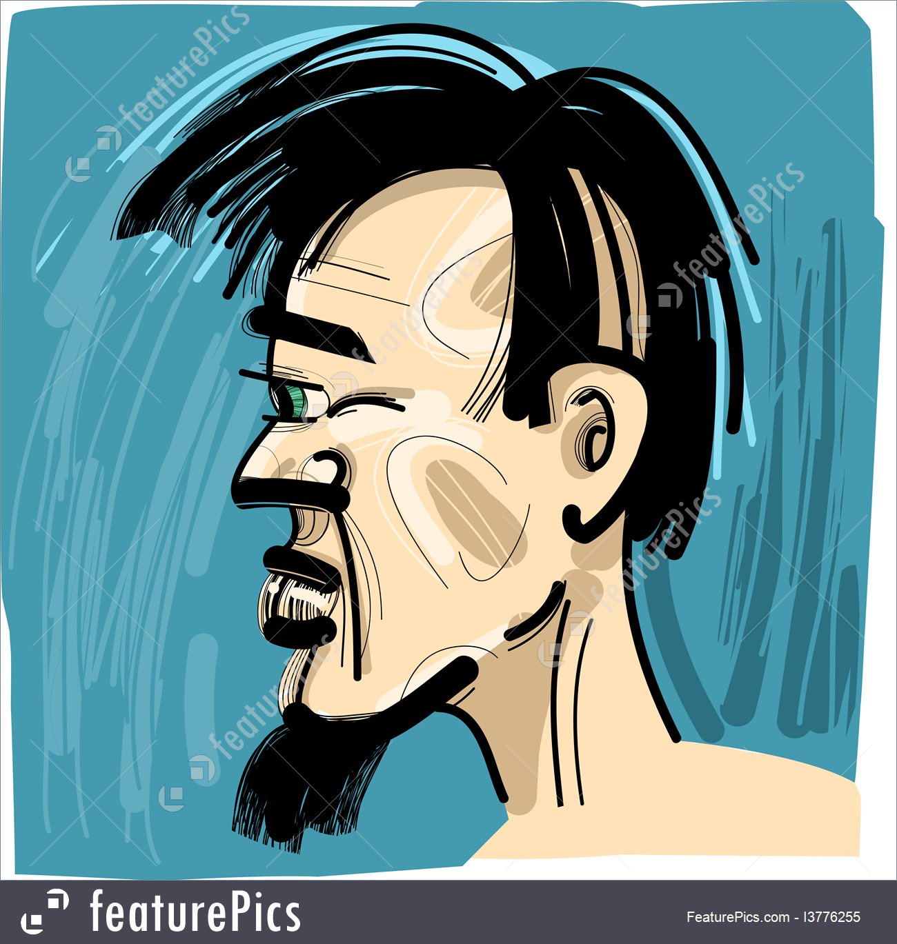 1300x1369 Illustration Of Young Man Cartoon Sketch - Young Man Sketch