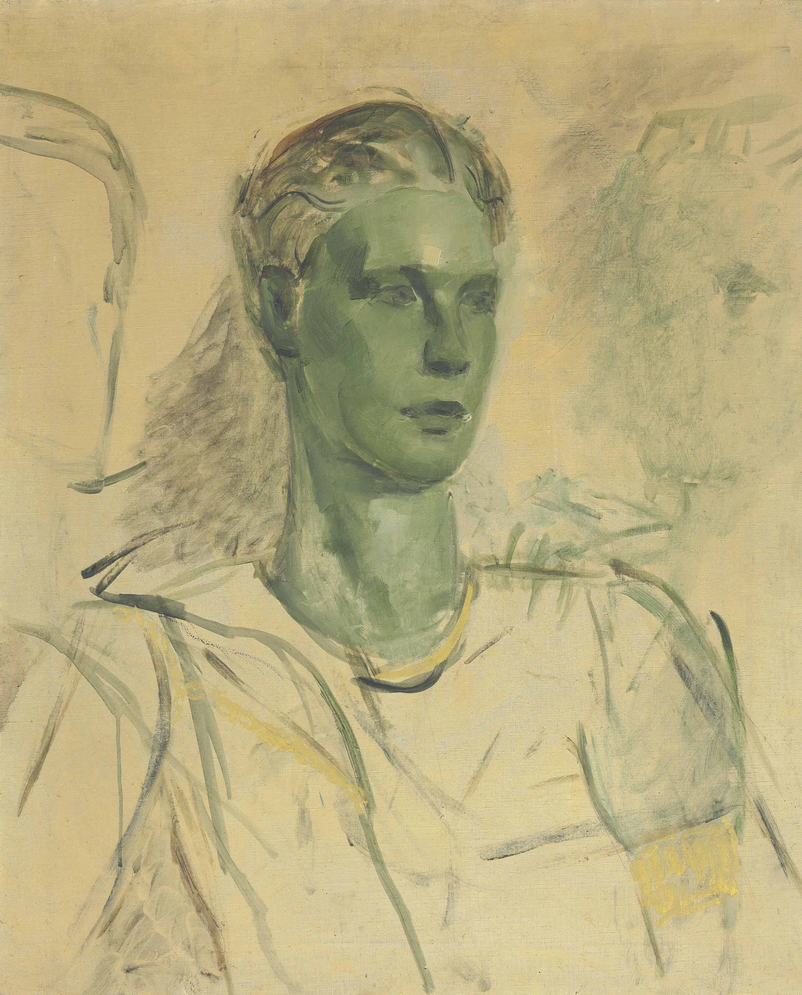 2579x3200 Oliver Messel (1904 1978) Portrait Sketch Of A Young Man 20th - Young Man Sketch