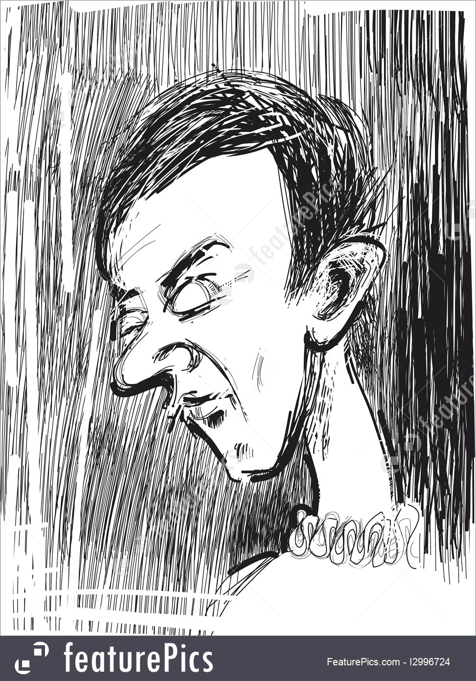 973x1392 Young Man Sketch Illustration - Young Man Sketch